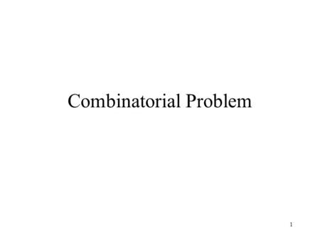 1 Combinatorial Problem. 2 Graph Partition Undirected graph G=(V,E) V=V1  V2, V1  V2=  minimize the number of edges connect V1 and V2.