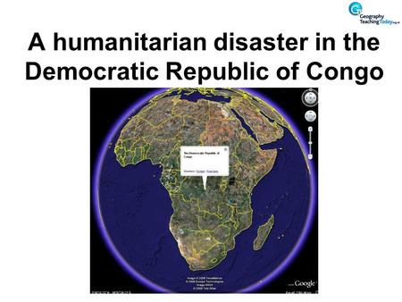 A humanitarian disaster in the Democratic Republic of Congo.