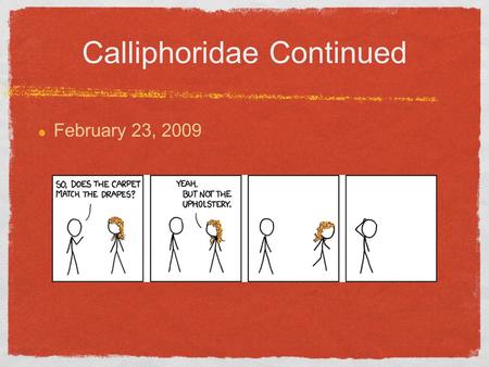 Calliphoridae Continued February 23, 2009. Dichotomous Key Used to identify classification of organsims Di=two Usually has two couplets Uses physical,