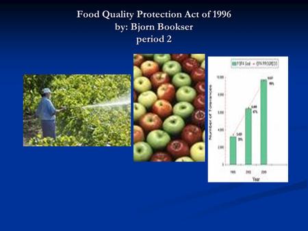 Food Quality Protection Act of 1996 by: Bjorn Bookser period 2.