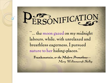 What is personification?