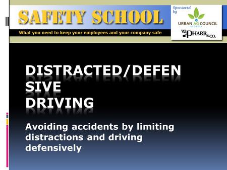 Avoiding accidents by limiting distractions and driving defensively.