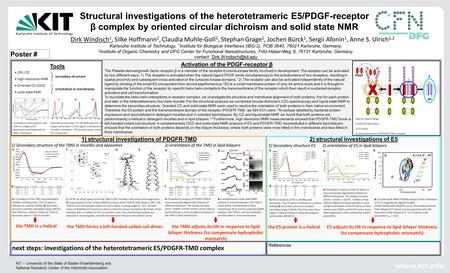 KIT – University of the State of Baden-Wuerttemberg and National Research Center of the Helmholtz Association Structural investigations of the heterotetrameric.