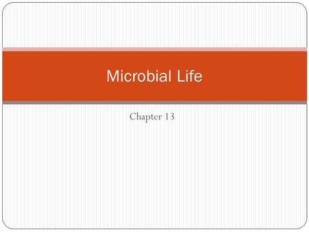 Chapter 13 Microbial Life. Characteristics of Microbes Prokaryotic cells Smaller Lack special structures such as a nucleus and organelles All prokaryotic.