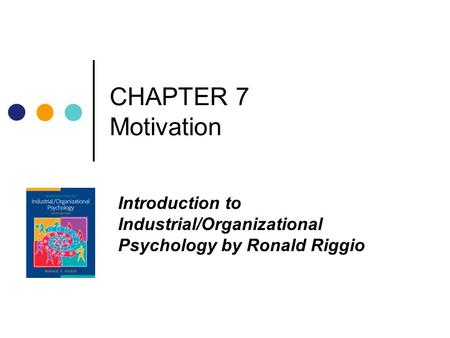 Introduction to Industrial/Organizational Psychology by Ronald Riggio