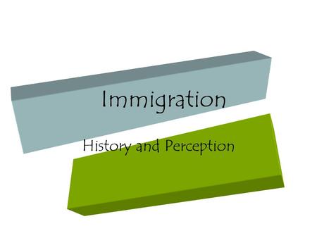 Immigration History and Perception. Statistics The Irish Between the 1820’s and 1860’s the Irish were the most numerous immigrant group to arrive in.
