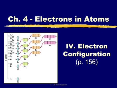IV. Electron Configuration (p. 156)