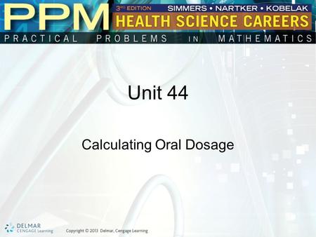 Calculating Oral Dosage