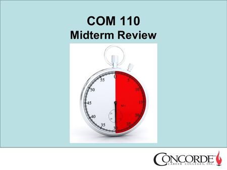 COM 110 Midterm Review.
