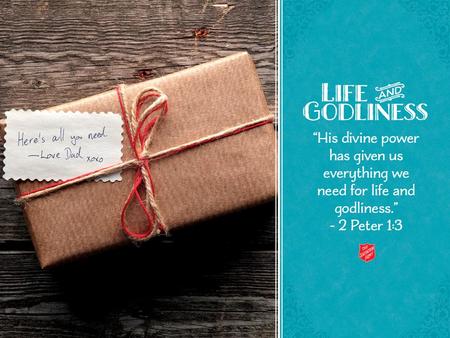 “His divine power has given us everything we need for life and godliness” 2 Peter 1:3.
