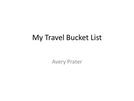 My Travel Bucket List Avery Prater. Iguacu Falls Iguacu Falls is the largest water fall with consistent volcano eruptions. It is surrounded by a tropical.