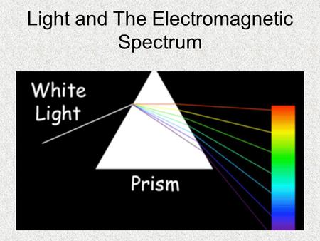 Light and The Electromagnetic Spectrum