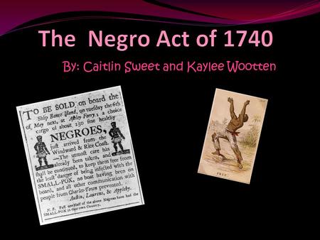 By: Caitlin Sweet and Kaylee Wootten Indicator 8-1.4 Explain the significance of enslaved and free Africans in the developing culture and economy of.
