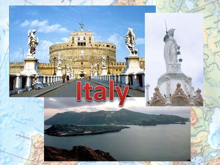 The republic of Italy is a country in the south of Europe. It stretches from the Alps in the north to the Mediterranean Sea in the south, occupies the.