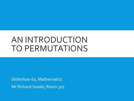 An introduction to permutations