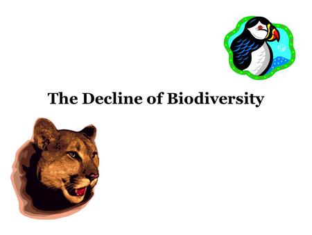 The Decline of Biodiversity. US Species Animal Extinctions Since 1600.
