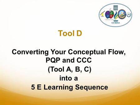 Converting Your Conceptual Flow, PQP and CCC