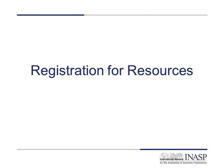 Registration for Resources. Moldova home page Go to INASP page www.inasp.infowww.inasp.info Click on PERI link (right hand side) Click on ‘Eligible Countries’