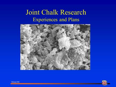 February 2002 Joint Chalk Research Experiences and Plans.