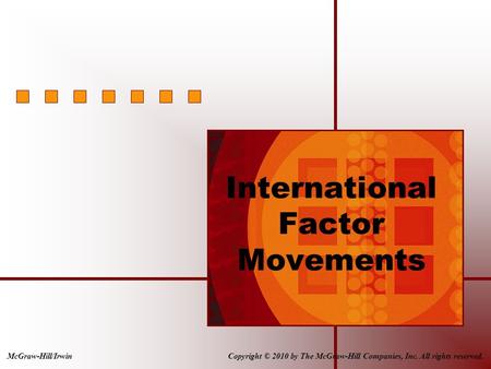 Copyright © 2010 by The McGraw-Hill Companies, Inc. All rights reserved.McGraw-Hill/Irwin International Factor Movements.