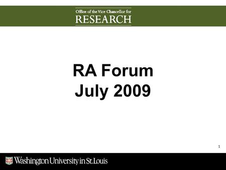 1 RA Forum July 2009. 2 American Recovery and Reinvestment Act (ARRA)