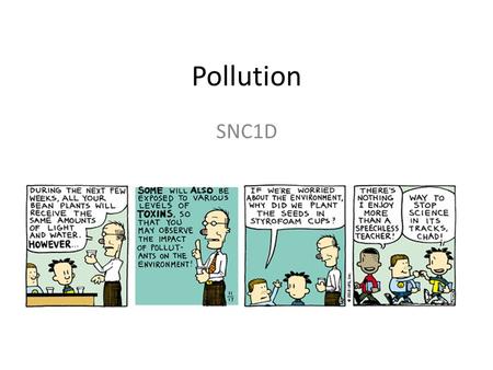 Pollution SNC1D.