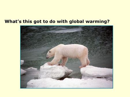 6.2 Global warming impacts What’s this got to do with global warming?