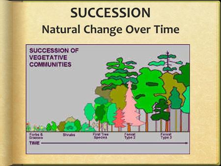 SUCCESSION Natural Change Over Time. First, a little review…