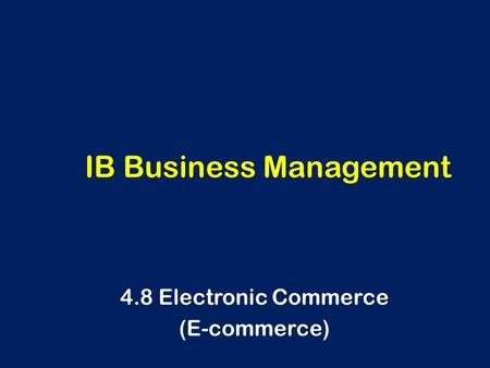 IB Business Management