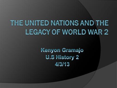  The United Nation war formed after World War 2 on October 24 1945.  The falling organization the United Nation replaced was the League of nations.