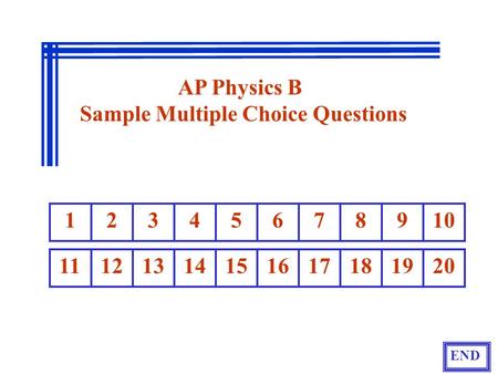 Sample Multiple Choice Questions