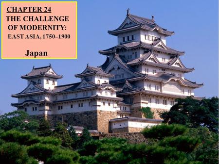 CHAPTER 24 THE CHALLENGE OF MODERNITY: EAST ASIA, 1750–1900 Japan.