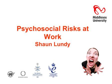 Psychosocial Risks at Work Shaun Lundy