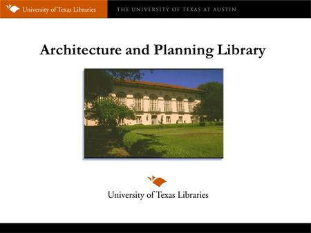 Architecture and Planning Library. Collections Our collections support the curriculum of the School of Architecture, with its academic programs in: 