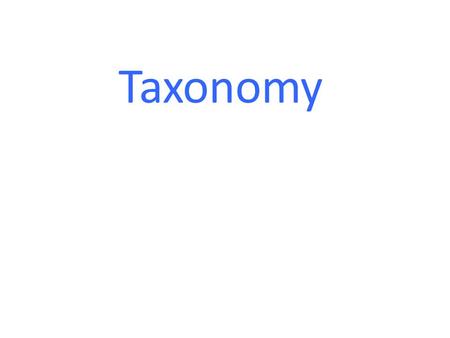 Taxonomy. Modern taxonomy is based on the work of Carrolus Linnaeus The taxa are: Kingdom, phylum, class, order, family, genus, species (KPCOFGS) There.