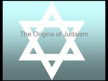 The Origins of Judaism. Background Hebrew people were just another among many trying to eek out a living in the not so fertile crescent Worshiped many.