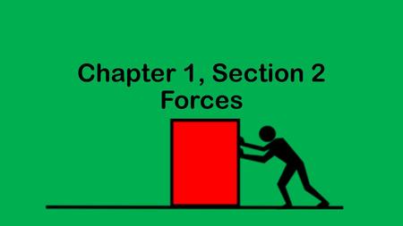 Chapter 1, Section 2 Forces