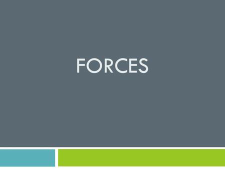FORCES. Force  any push or pull  Example: opening a door  Pushing something across the floor.