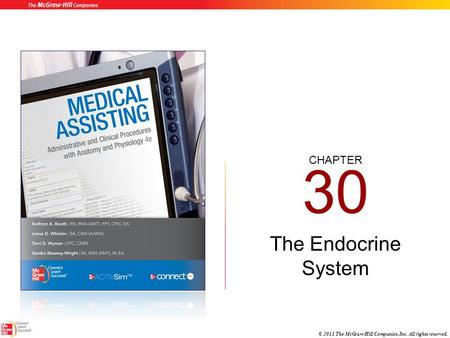 CHAPTER © 2011 The McGraw-Hill Companies, Inc. All rights reserved. 30 The Endocrine System.