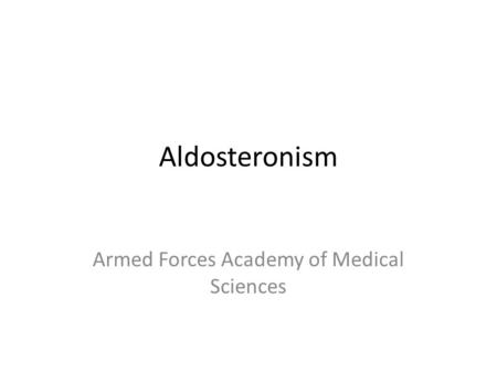 Armed Forces Academy of Medical Sciences