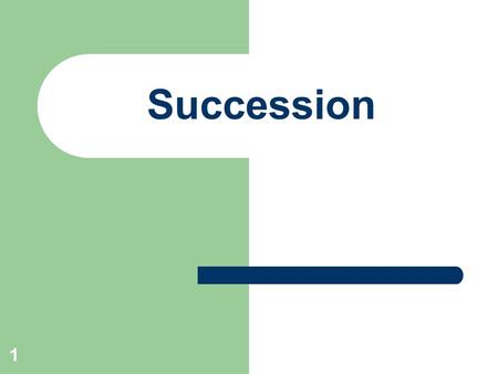 1 Succession. 2 Defining Succession Succession refers to the series of ecological changes that every community undergoes over long periods of time.