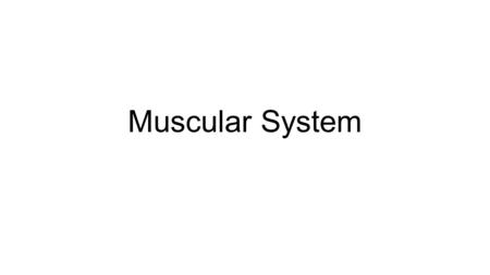 Muscular System. 2 What is the role of muscle? In order to make the joints move, muscles are required. The muscles in the body can pull. Combined with.