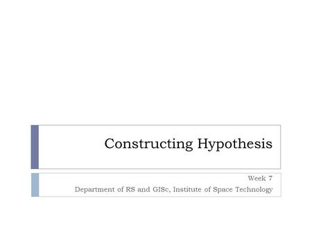 hypothesis in research methodology ppt