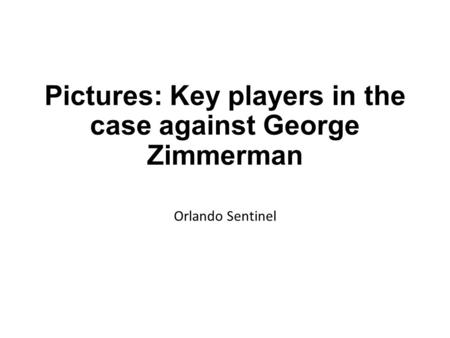 Pictures: Key players in the case against George Zimmerman Orlando Sentinel.