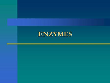 ENZYMES. Enduring Understanding All biological systems need catalysts to alter speed of chemical reactions in the system. Organic catalysts are proteins,