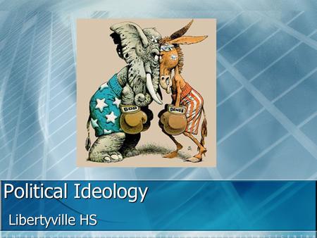 Political Ideology Libertyville HS. The Political Spectrum Aid to understand political parties, policies Aid to understand political parties, policies.