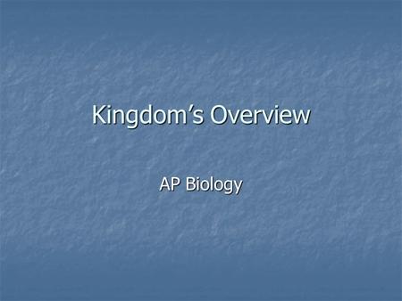 Kingdom’s Overview AP Biology. Endosymbiosis Endosymbiosis Cambrian Explosion Cambrian Explosion Phylogeny Phylogeny Cladistics Cladistics.