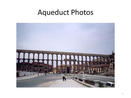 1 Aqueduct Photos. 2 3 4 How is an aqueduct constructed? The first story is composed of six arches. The second story consists of ten arches, and the.