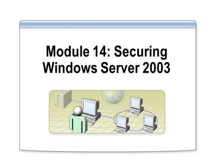 Module 14: Securing Windows Server 2003. Overview Introduction to Securing Servers Implementing Core Server Security Hardening Servers Microsoft Baseline.