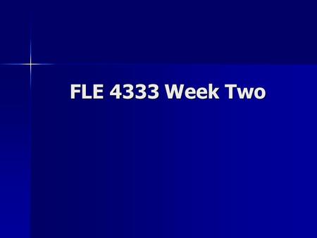 FLE 4333 Week Two. Professional Learning Communities (PLCs) Purposefully-organized groups that work together on projects and other such tasks over a period.